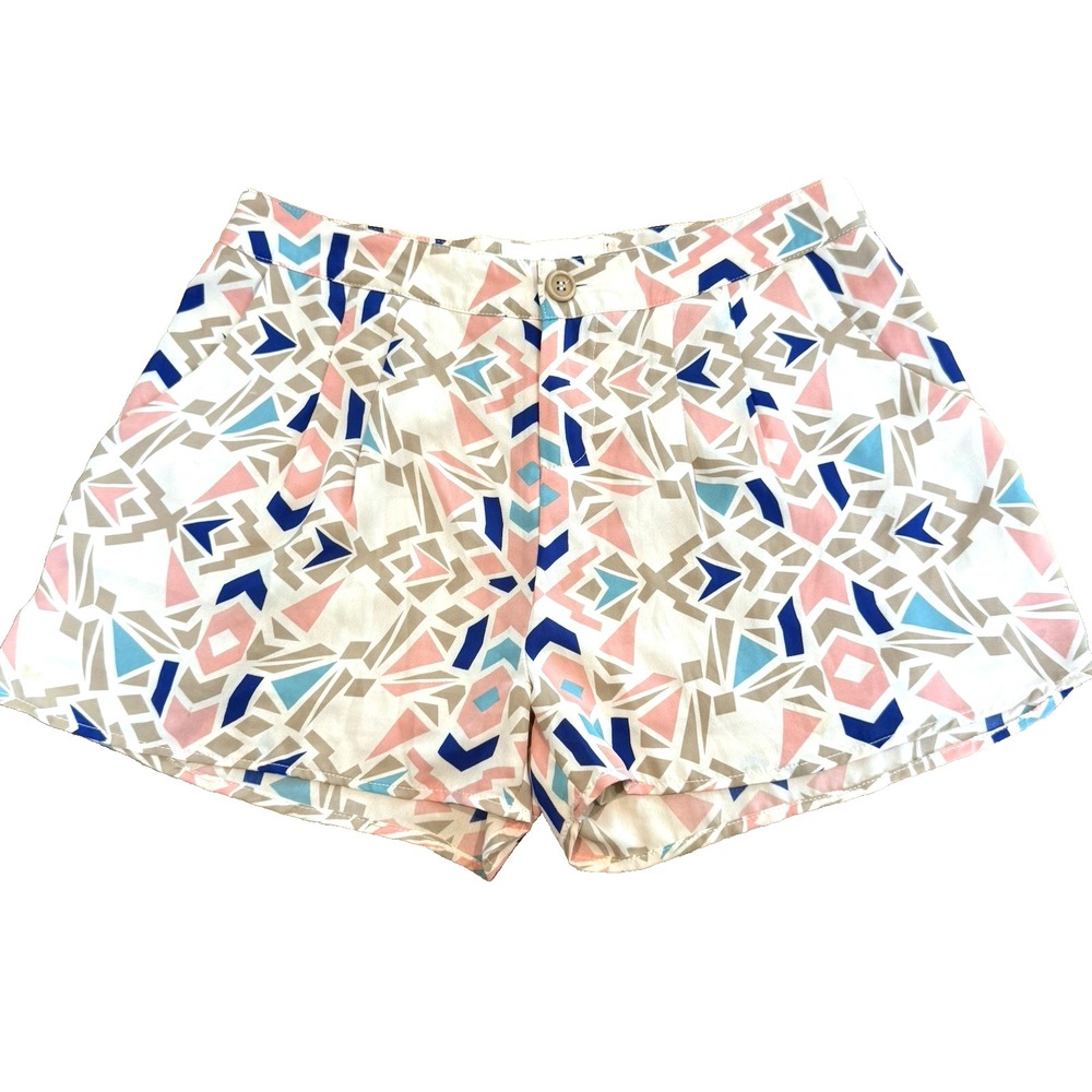 BP Collection Nordstrom High Rise‎ Shorts Abstract Beige Multi Womens Sz Medium